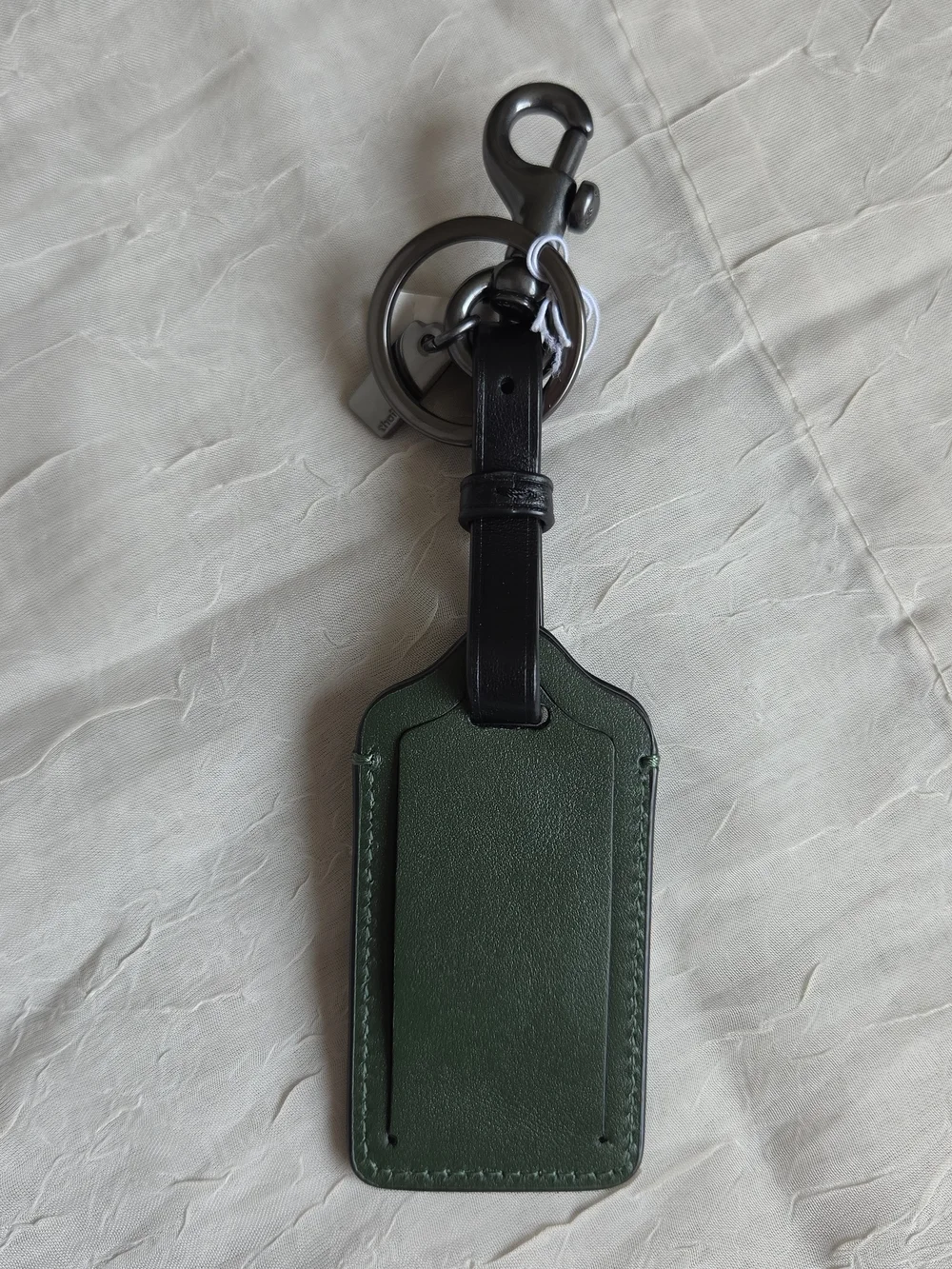 Coach Leather Luggage Tag Key Ring / Bag Charm